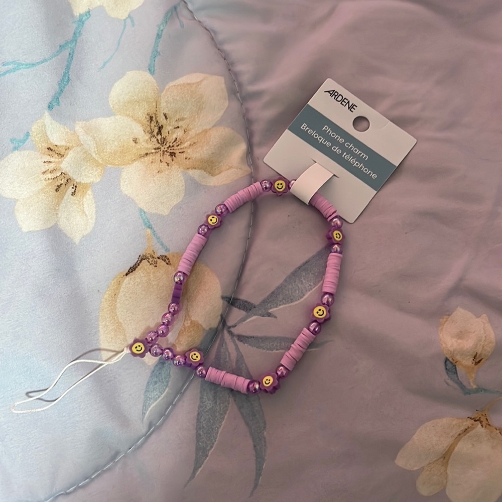 Ardene purple phone charm